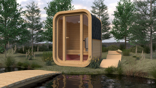 Mini square sauna - sauna, pinewood