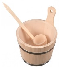 Large Wooden Sauna Bucket 5L
