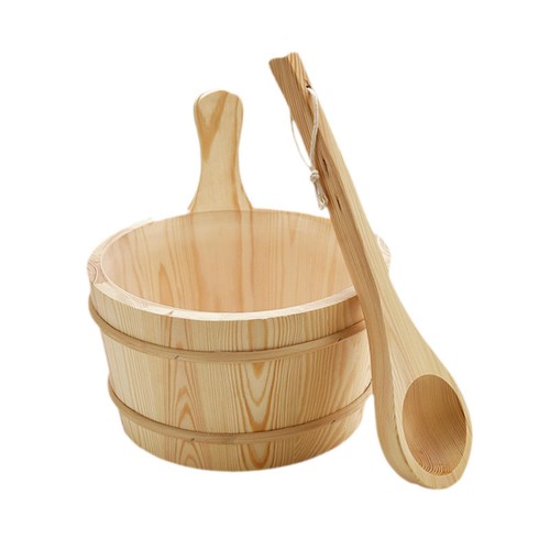 Wood sauna barrel - sauna, ladle