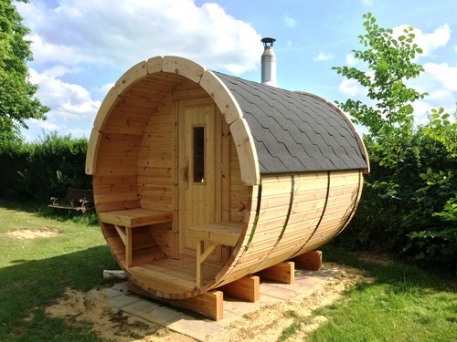 Long pine barrel sauna - long,